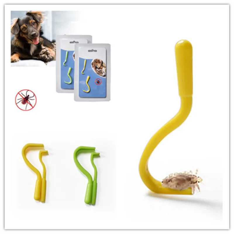 2Pcs/Sheet Plastic Fleas Lice Tick Twister Remover Hook Tools for Human