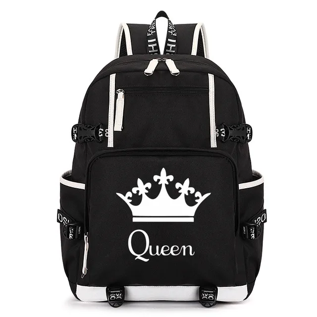 2017 New Fashion Students Backpack King School Bag Queen Backpacks
