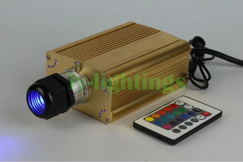 Fiber optic lights source RGB led light engine box IR remote for