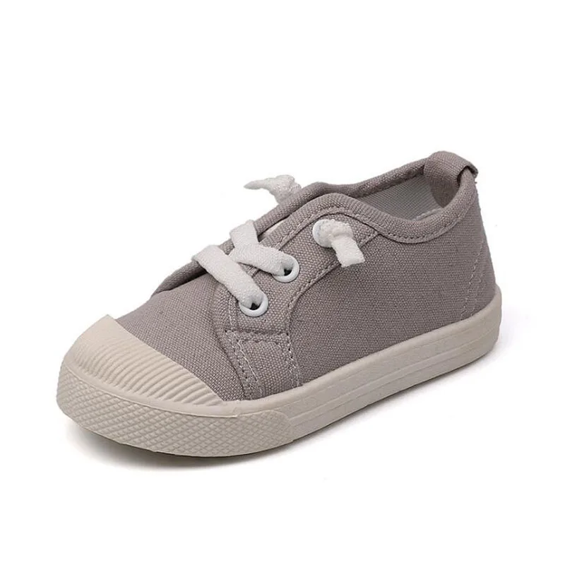 

2019 children canvas shoes girls candy color casual student shoes boys a pad lace canvas size 21 to size 30