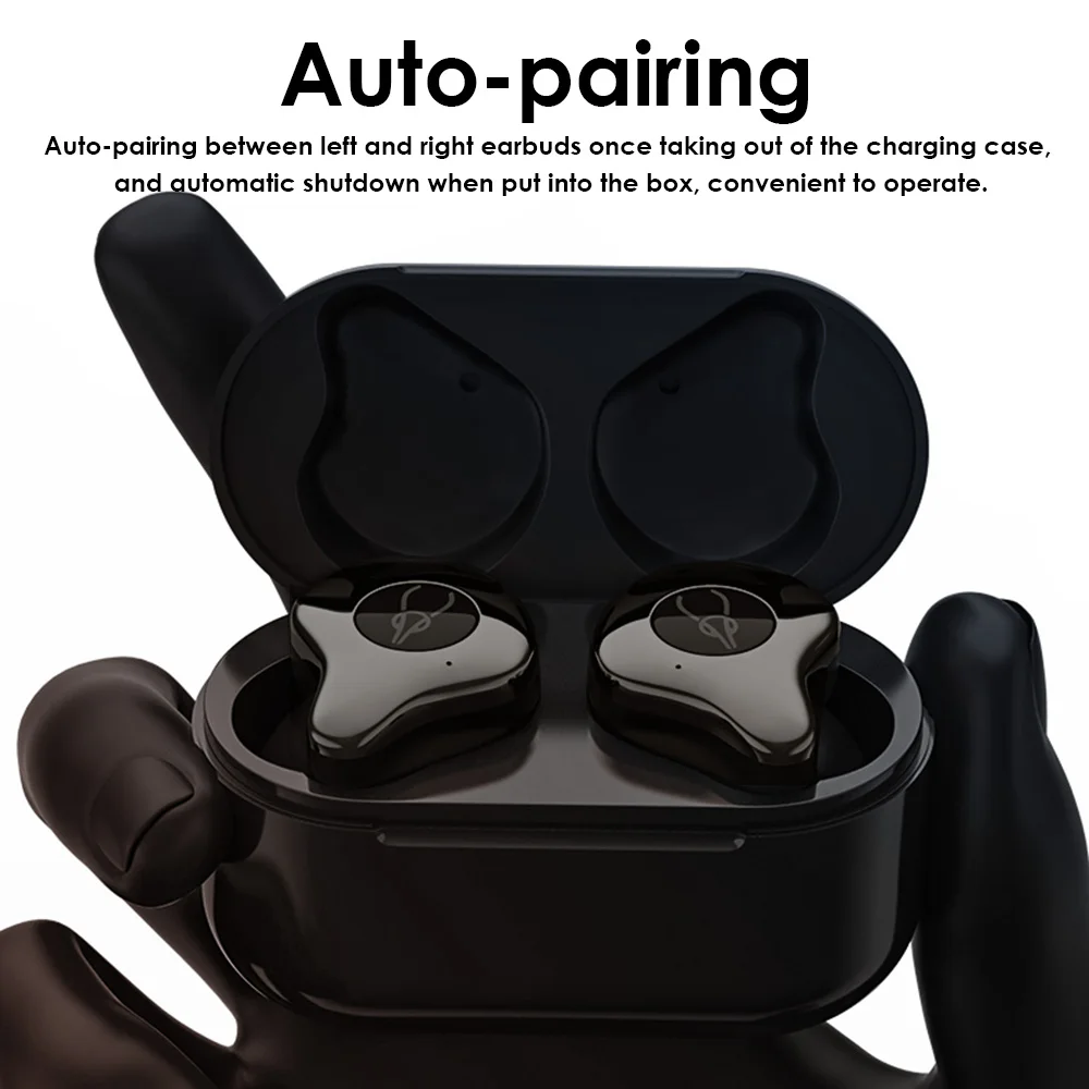Sabbat E12 TWS беспроводные наушники Bluetooth 5,0 наушники автосопряжение гарнитуры с 750 мАч зарядная коробка поддержка беспроводной зарядки