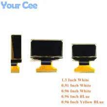 0.91 0.96 1.3 tela oled lcd branco azul módulo tela oled Polegada ''0.91'' 0.96 ''1.3x32 128x64 ssd1306 sh1106 para arduino