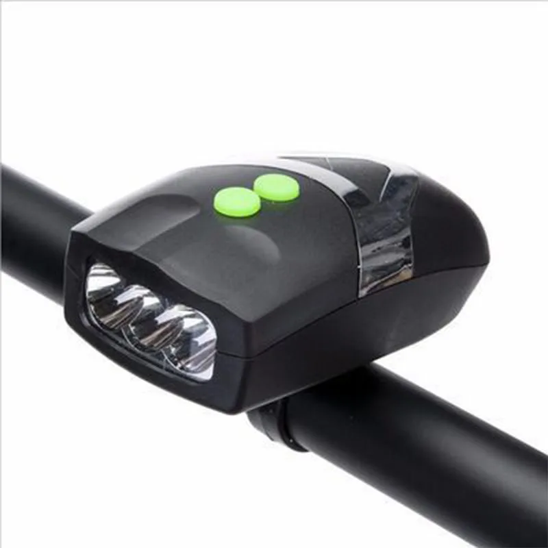 Sale Bicycle Light LED Bike Light Front With Bell Mountain Bike Headlight Camping Flashlight Cycling Accessories Lights 1