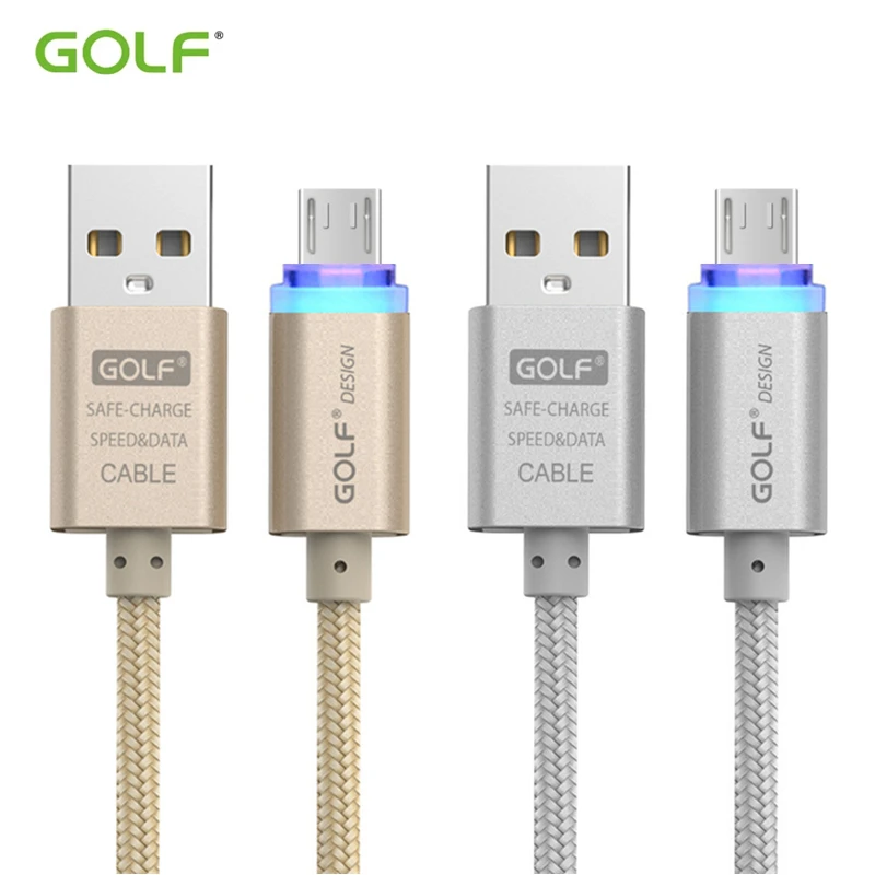 GOLF Smart светодиодный кабель для быстрой синхронизации данных USB для samsung S6 S7 Redmi 5 6 Note4X Micro USB кабели для зарядки телефона Android