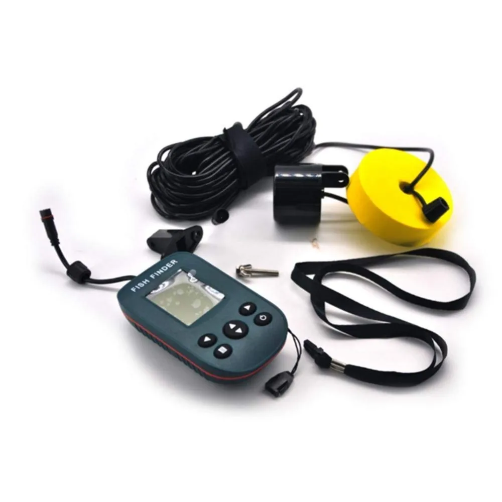 صياد السمك السونار اللاسلكية الاستشعار سونار صياد السمك s للقوارب محول LCD عمق المياه ، درجة الحرارة Fishfinder