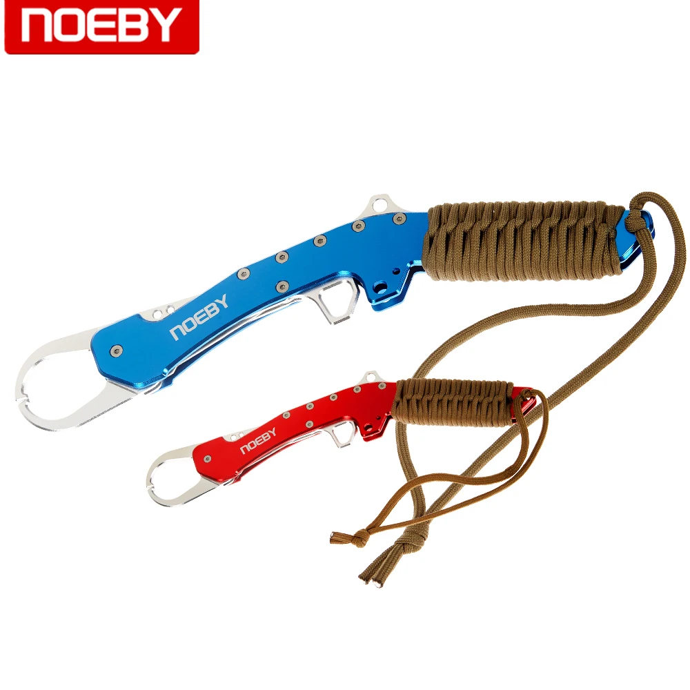 NOEBY Fishing Lip Grip Gripper Fish Grabber Weave Handle Tackle Tool