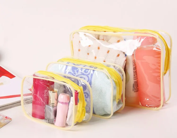 Clear Makeup Bag Beautician Cosmetic Bag Transparent PVC Bags Travel Organizer Beauty Case Toiletry Bag Make Up Pouch Wash Bags