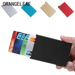 Автоматическая алюминиевая визитница для кредитных карт, тонкие кошельки, Карманный чехол для банковских карт, упаковка для кредитных