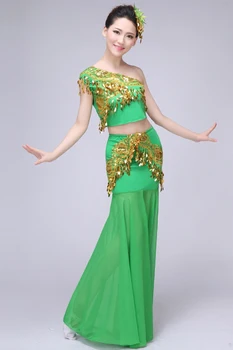 

Adult Dai Dance Costume Peacock Dance Costume Women Chinese Folk Dance Dress