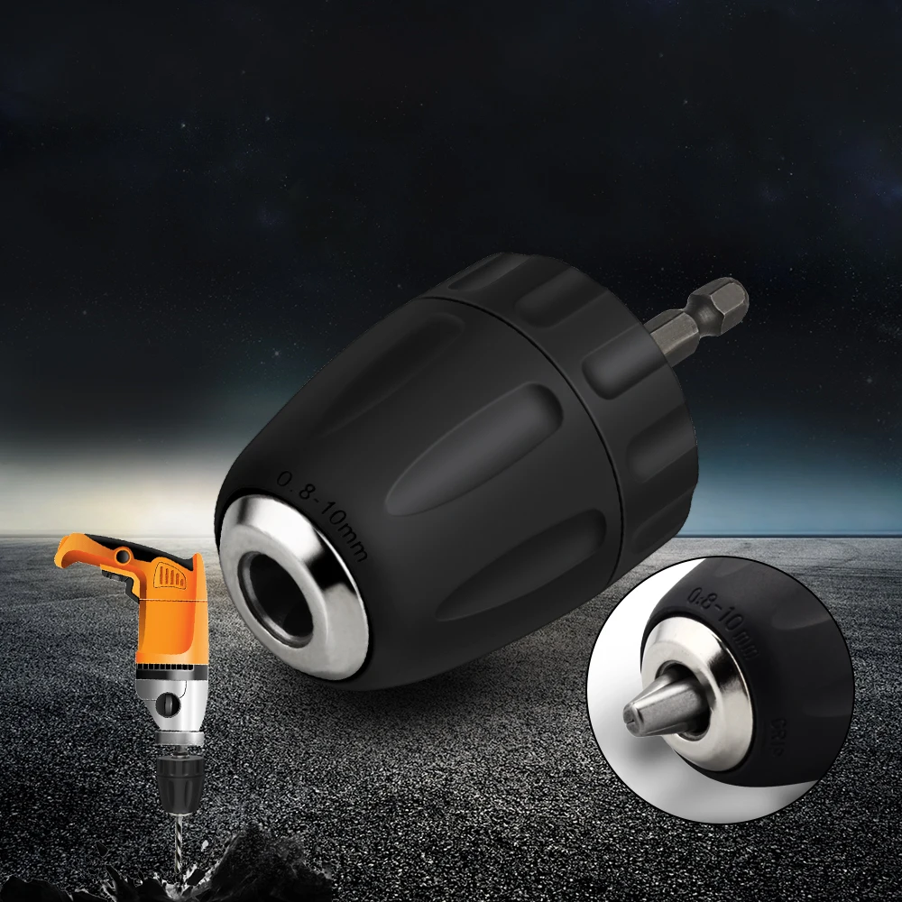

3/8" x 24 UNF Thread Keyless Drill Chuck 1/4'' Spindle Screwdriver Impact Driver Adaptor Electric Power Drill Chuck Drill Bit