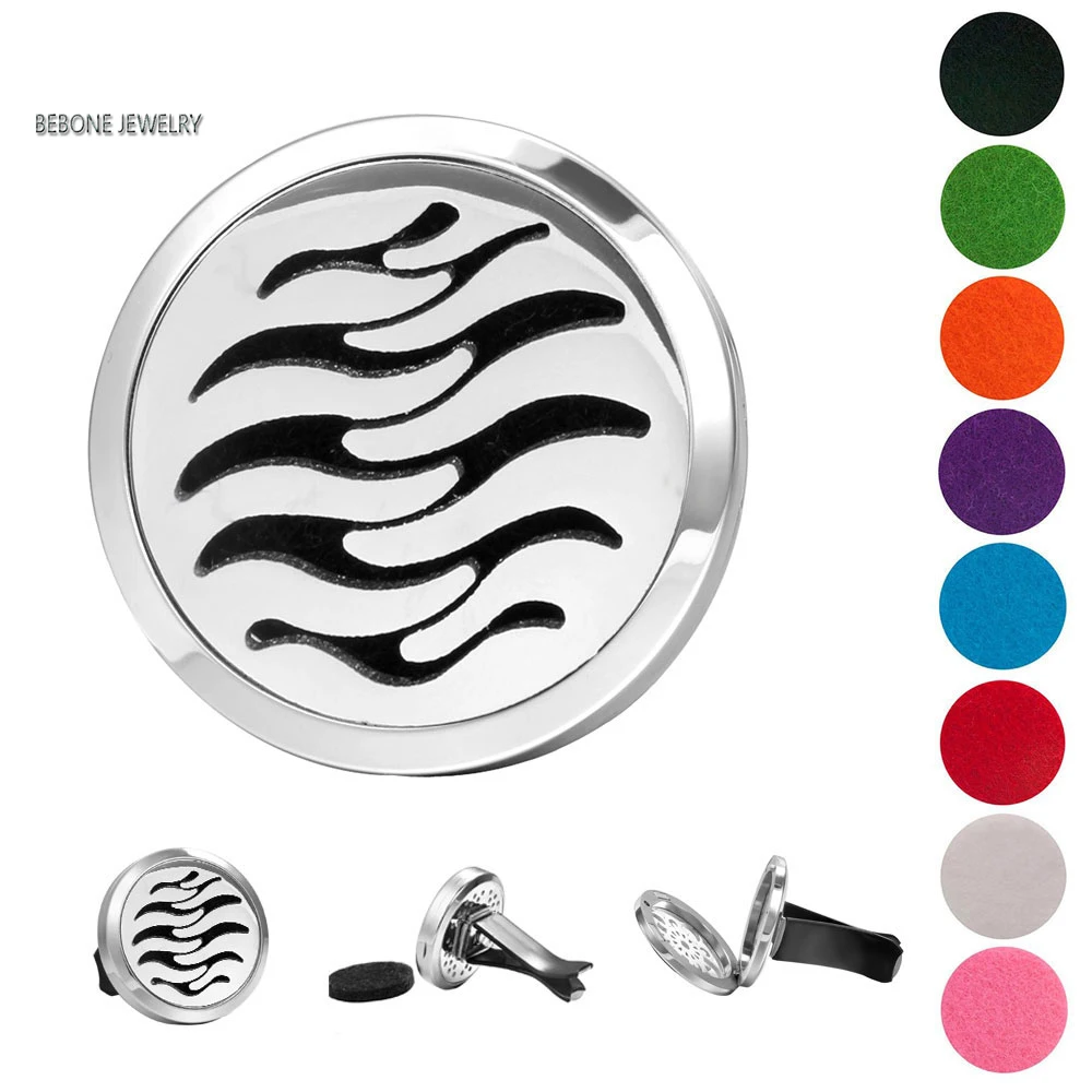 Silver water shape car diffuser locket stainless steel Classic style