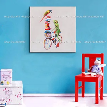 

Large Size Handpainted Abstract Animal Oil Painting on Canvas Modern Home Decor Wall Art Pictures Black Orangutan Paintings