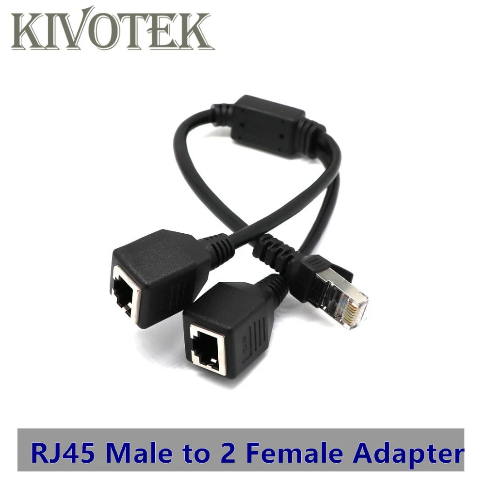 Cable Adaptador De Red Rj45 Macho A 2 Conectores Hembra Cable Adaptador De Red Rj45 Macho A 2 Conectores Hembra