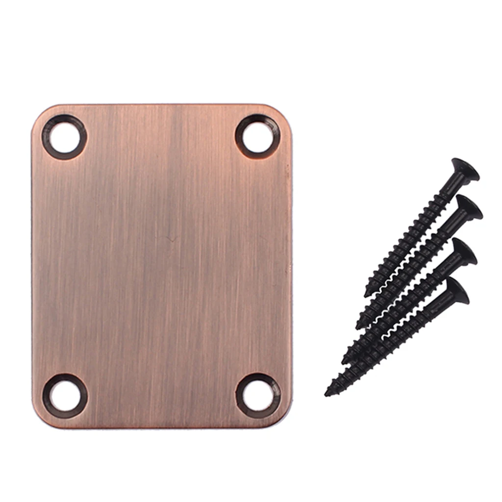 Electric Guitar Steel Neck Plate Stringed Instruments  Guitar Replacement Neck Plate for Tele Telecaster Guitar Neck Joint Board