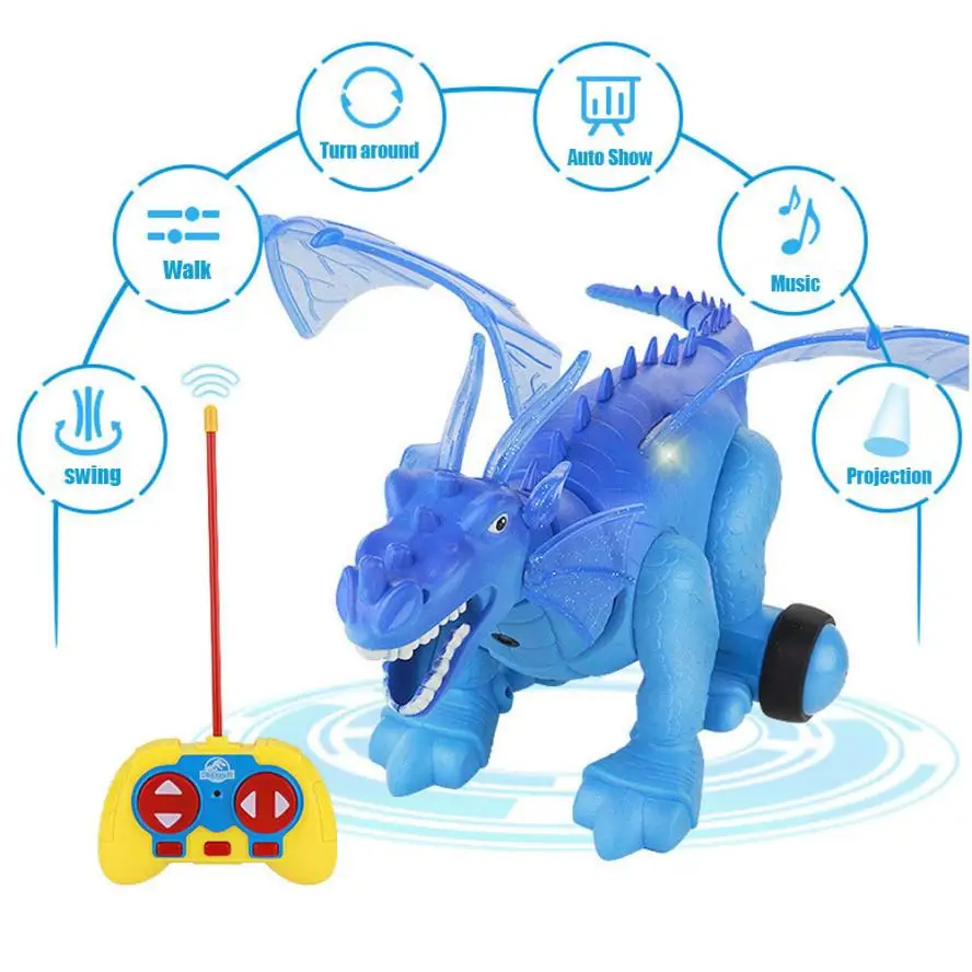 

Simulated Electric Dinosaur Light Projection Realistic Dinosaur Action Toy Model Electronic Toys D40+