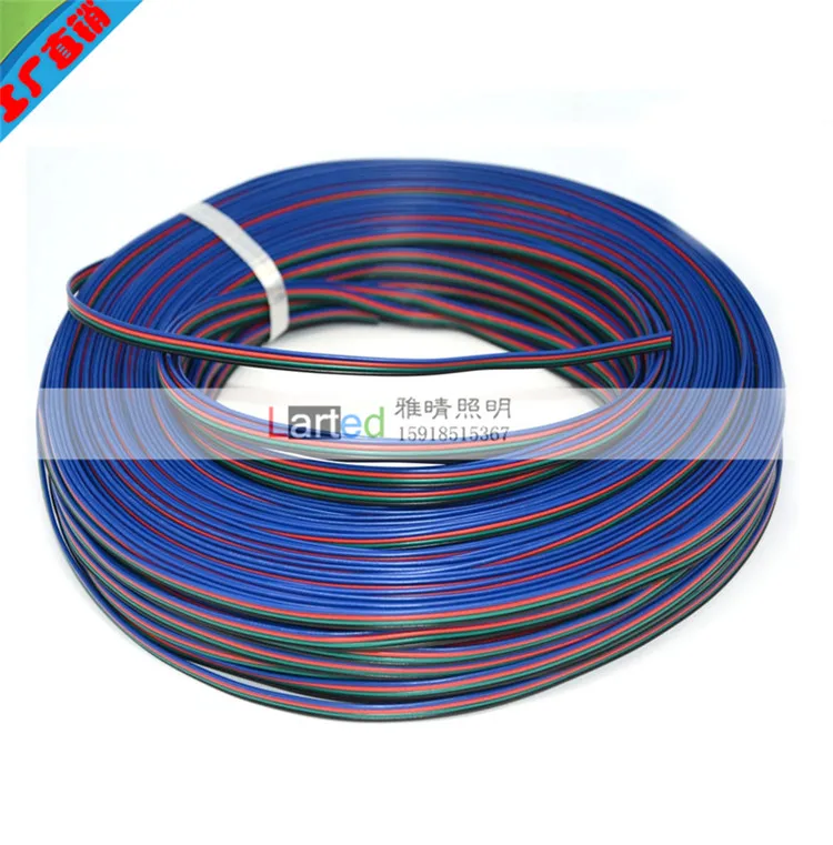 100 м 2 контактный 3 4 5 6 22AWG для светодиодов ленточный кабель Wire 5050 RGB WS2812B RGBW