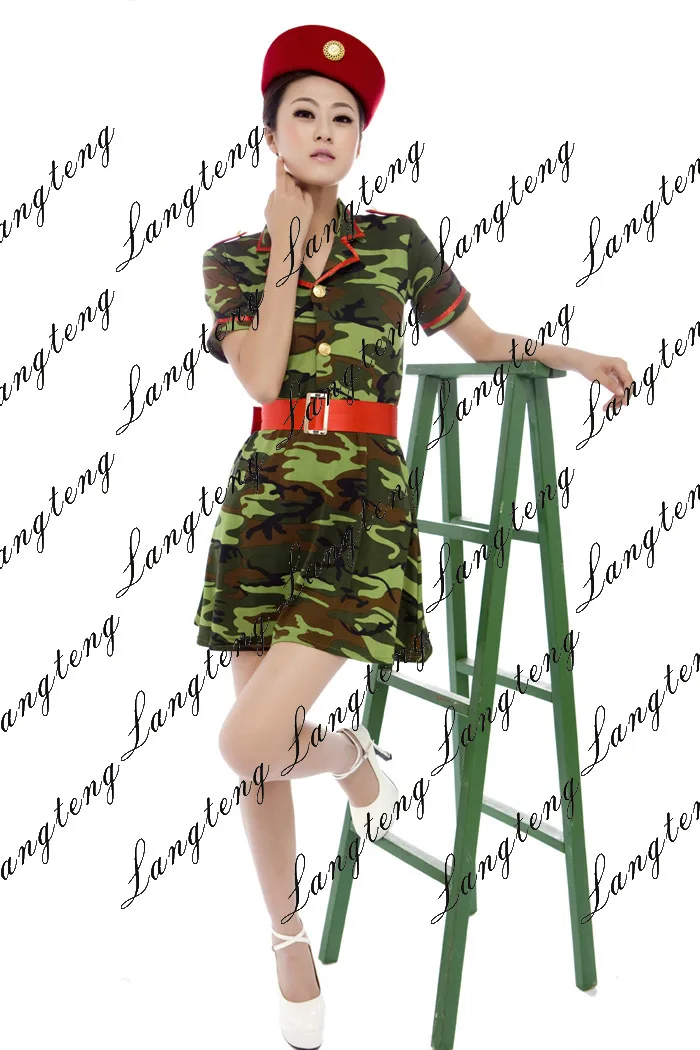 New Chinese Ancient Clothing Dance Camouflage Military Costume Performance Wear Clothes