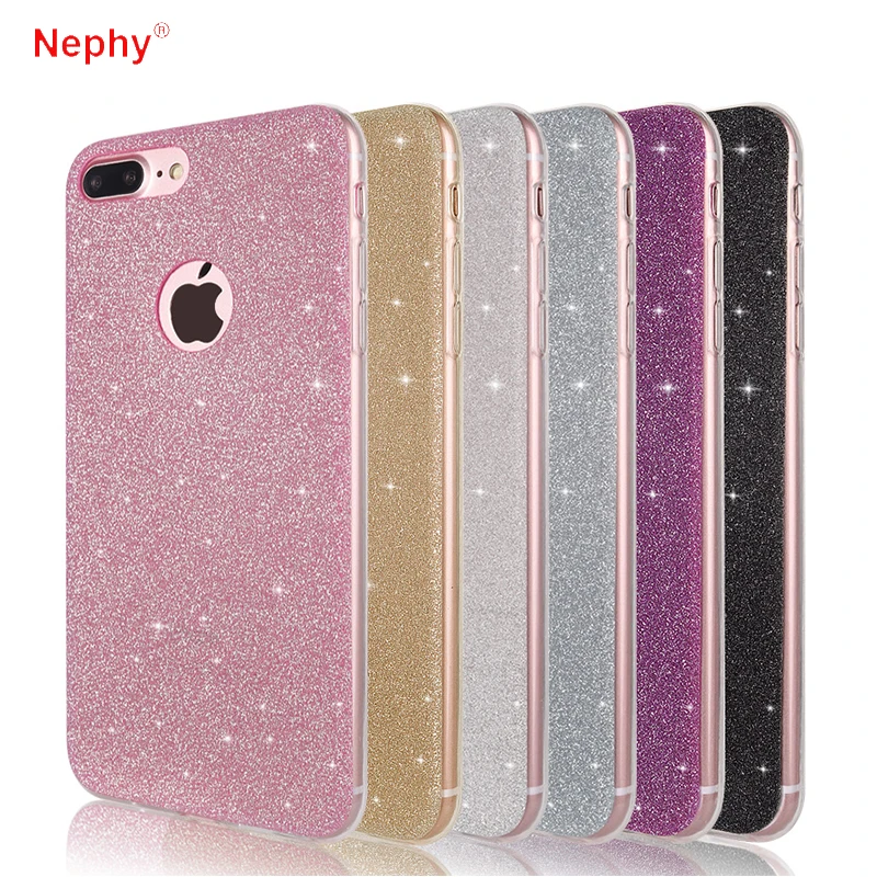 

Nephy Luxury Glitter Phone Case For iPhone 6 S 6s 7 8 Plus X 10 XS Max XR 5 5S SE Bling Soft Back Cover For iPhone 8 8Plus Coque