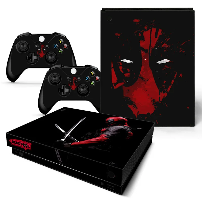 

Newest Deadpool Design Skin Sticker for Xbox one X Console and Controllers