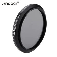 Andoer 55 мм ND фильтр Fader нейтральная плотность Регулируемый ND2 для ND400 изменяемый фильтр для цифровой зеркальной камеры Canon Nikon DSLR Камера