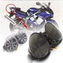 Motorcycle Tail Light Integrated Turn Signals Brake font b Lamp b font For YAMAHA YZF R6