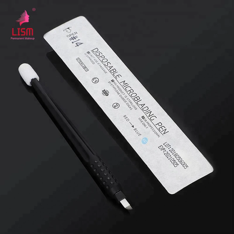 

10pcs Manual Microblading Disposable Pen with Needles U shape 18 14 15 Pin Needles Blades For Semi Eyebrow Permanent Makeup