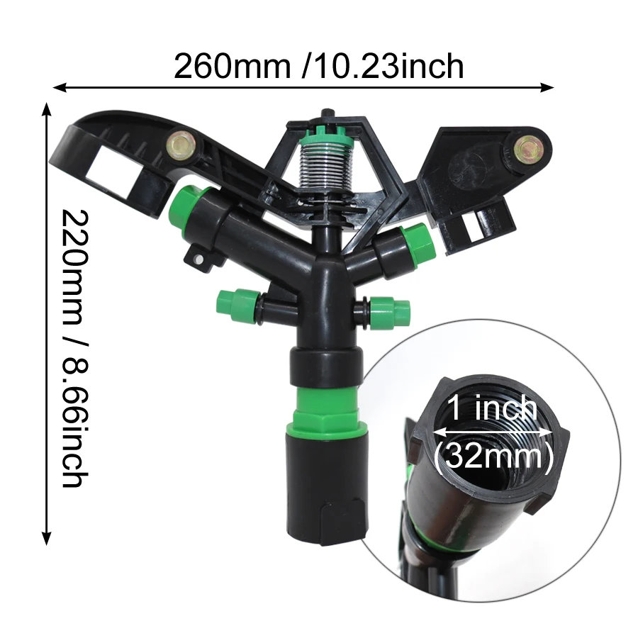 MUCIAKIE 1 шт. 1 дюйм, маленького размера, круглой формы с диаметром 32 мм с внутренней резьбой дождевальная машина для газон садовый трава воздействия диск разбрызгиватели 4-насадка