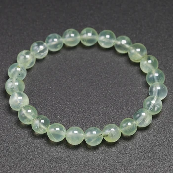 

Genuine Natural Stone Natural Grape Stone Elastic Grade A Prehnite Bead Bracelet Size 6 mm 8 mm 10mm Gifted to Women's Jewelry