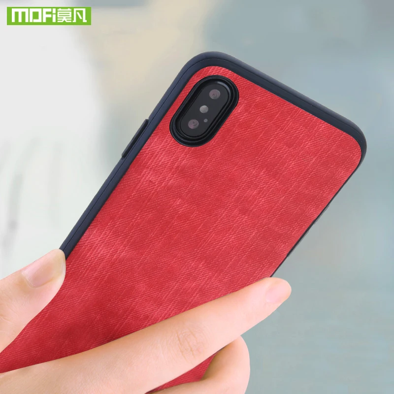 Beste Case Voor iphone X case voor iphone X case cover zachte siliconen originele Mofi Voor iphone X case 360 shockproof luxe jeans leather