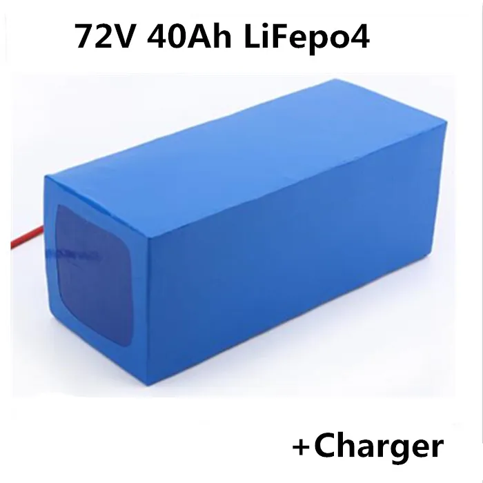 

72V 40Ah Lifepo4 battery pack with BMS for electric motorcycle scooter E-bike balance car EV energy storage + 5A charger