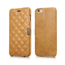 Icarer роскошный Цвет Matelasse серии ромба дизайн кожи открытые по бокам флип-чехол для телефона чехол для iPhone6 плюс 6s плюс