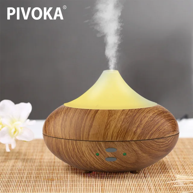 PIVOKA USB Электрический ультразвуковой ароматический увлажнитель Air Diffuseur Huile Essentiel