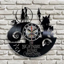 2018 New Vinyl Record Wall Clock Jack and Sally Classic Clocks Quartz Mechanism Horloge Reloj