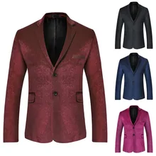 Модный стильный Однотонный мужской деловой Блейзер, верхняя одежда для свадебной вечеринки, мужские куртки и пальто Z709
