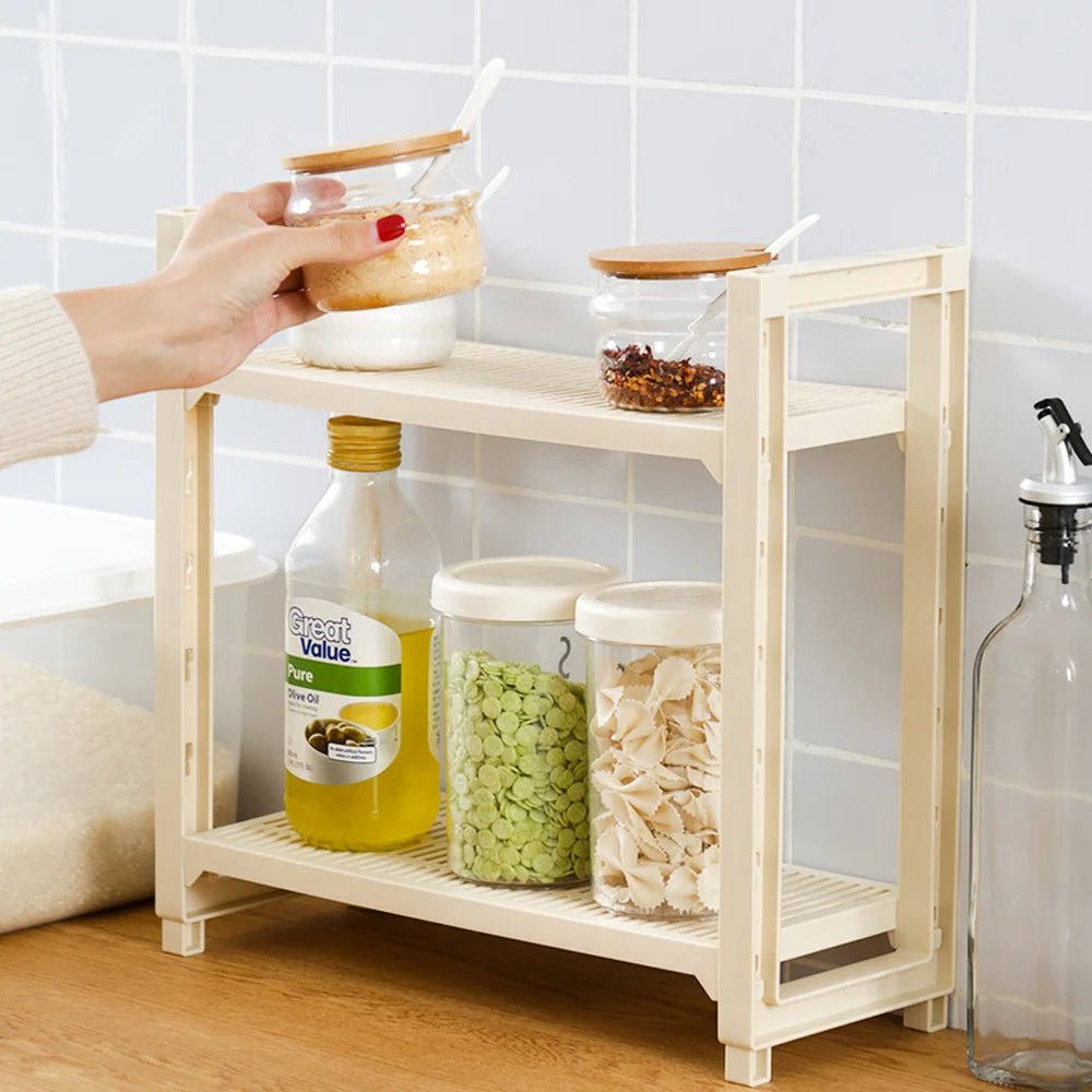 

Kitchen Spice shelf multi-function rack adjustable seasoning soy sauce bottle storage rack bathroom shelf wx8021142