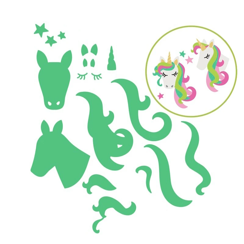 

Naifumodo Unicorn Made Metal Cutting Dies Scrapbooking Animals Horse Die Cut for Card Making Craft Dies Embossing New Dies 2019