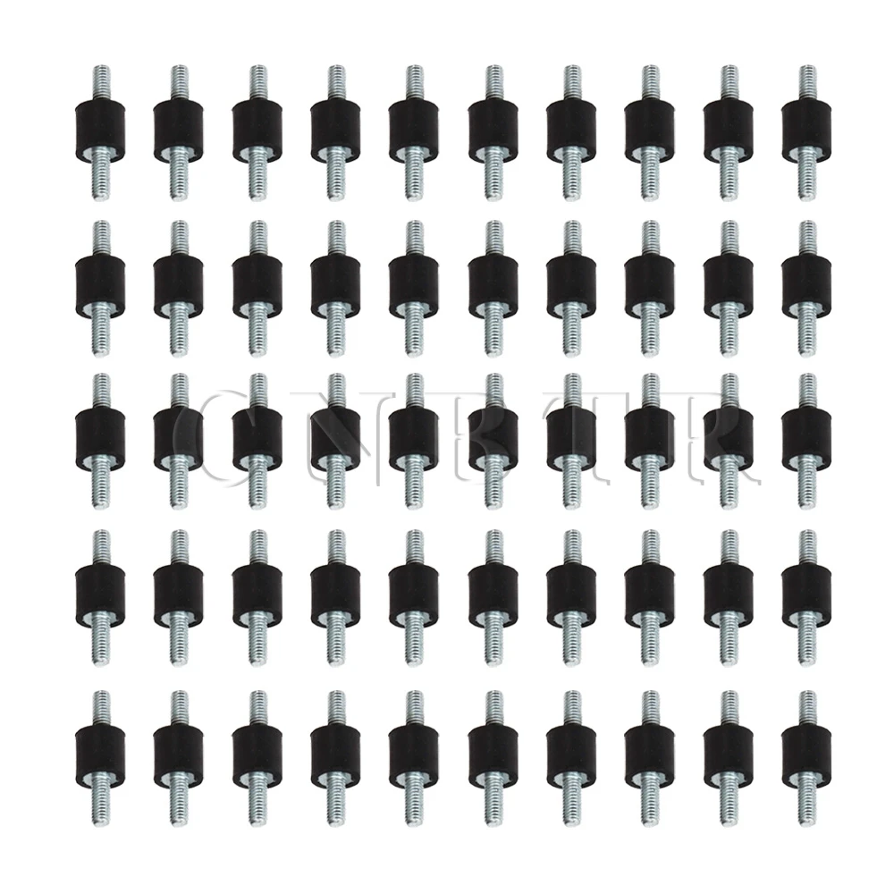 10 mm color negro y plateado CNBTR Silentblock con doble tornillo para motor de gasolina