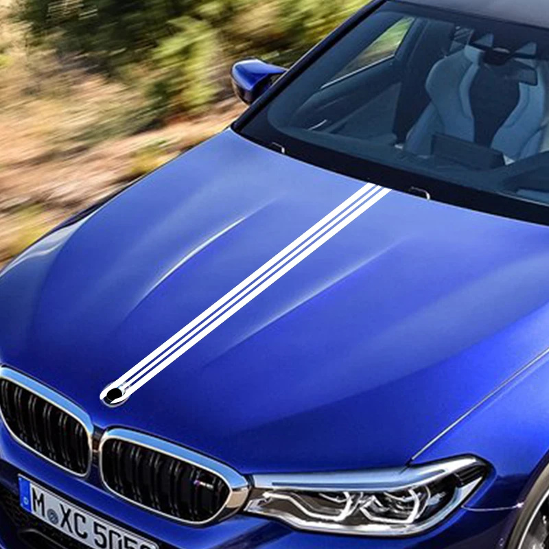 Виниловые наклейки для стайлинга автомобиля 1 шт. в полоску на капюшон BMW X2 X3 X4 X5 M3