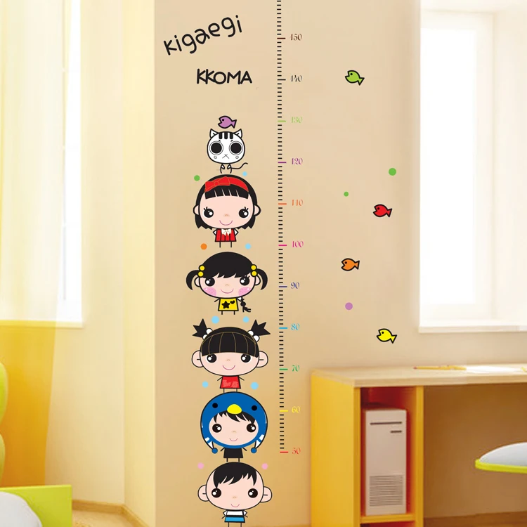 Cartoon Cute Children Height Family Decor Wall Stickers Novelty Households Bathroom Wall Decals Decoration Mirror Poster Cartoon Cute Children Height Family Decor Wall Stickers Novelty Households Bathroom Wall Decals Decoration Mirror Poster