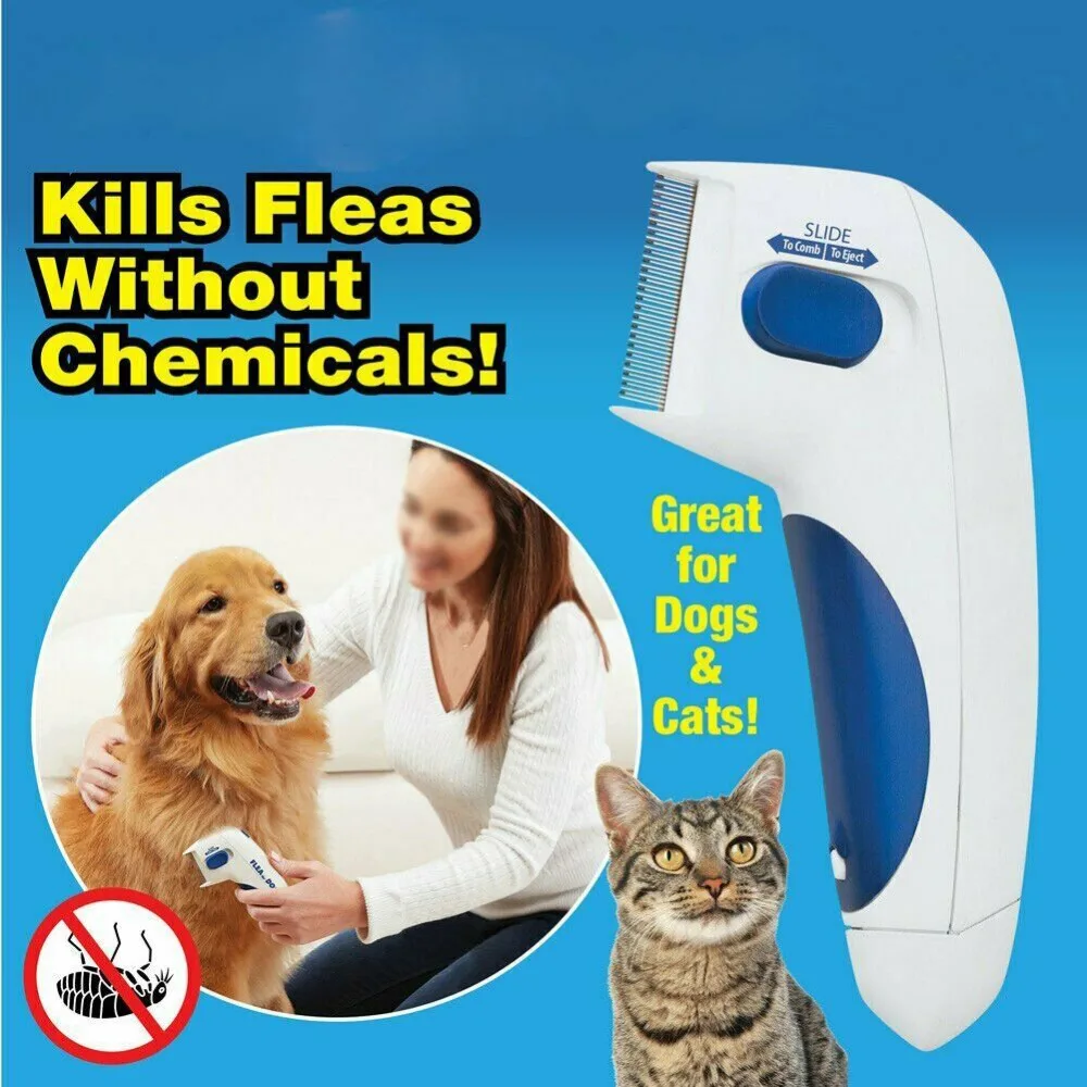 Pet fla Lice скребок для расчески электрическая собака средство от блох щетка анти блох собака Электронная вшей расческа для кошек товары для животных, собак