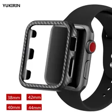 YUKIRIN Ультратонкий чехол из углеродного волокна для Apple Watch Series 4 3 2 1 iWatch чехол 38 мм 42 мм 40 мм 44 мм