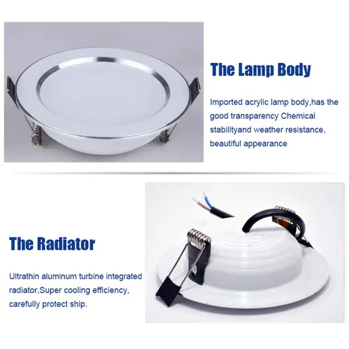 LED 통 방수 5W 7W 9W 12W 15W 조도 조절 가능한 천장 조명 매립형 램프 스포트 라이트 AC220V 230V 욕실 실내 조명 3