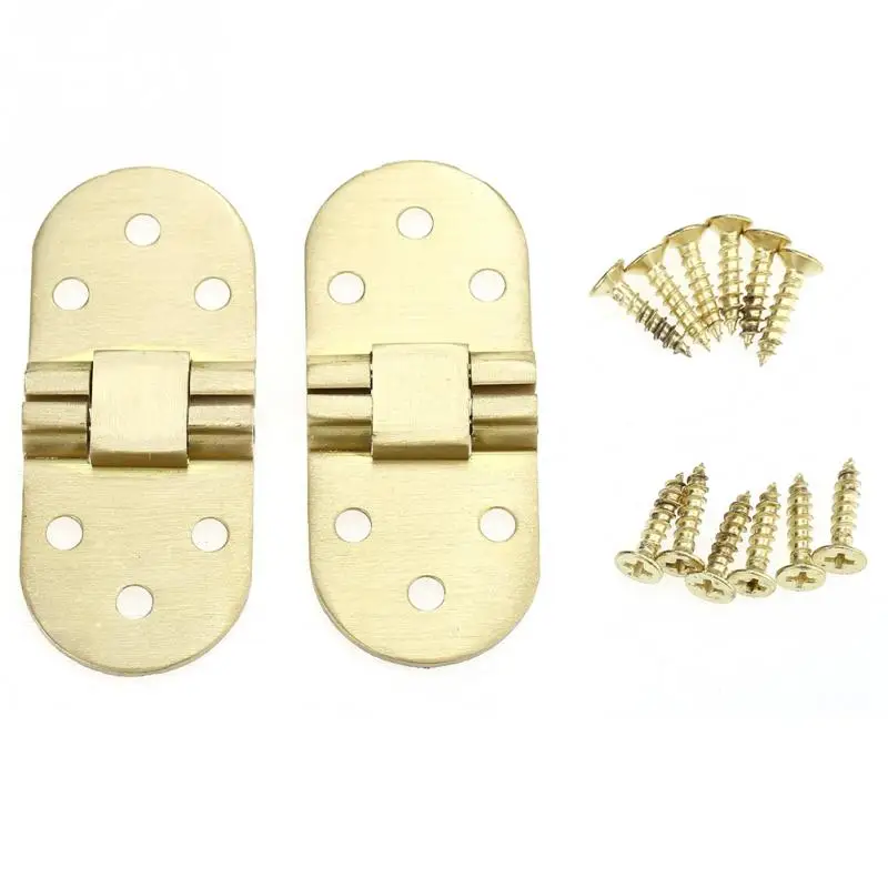 2PCS 180 Degree Copper Hinges for Folding Tabletop Sewing Machine Table