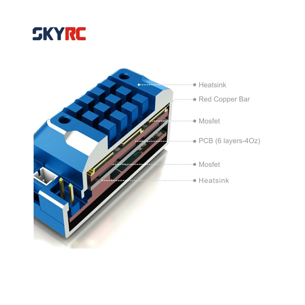 SkyRC TS120 120A 2-3S LiPo батарея бесщеточный сенсорный/сенсорный ESC с 6 В/3A BEC для 1/10 1/12 внедорожных 1/10 1/8 автомобилей