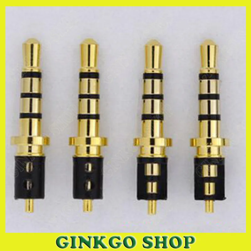 20pcs/lot 3.5mm audio plug 4 Parts Headphone Connectors DIY Accessories