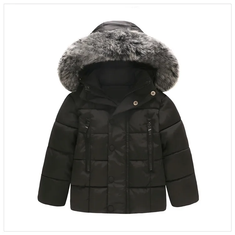 Пуховики для маленьких мальчиков; Новинка г.; осенне-зимние куртки; пальто для детей; теплая плотная верхняя одежда с капюшоном для детей; пальто; одежда для малышей из флиса