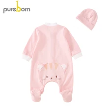Cheap Pureborn Newborn Unisex Baby Clothes Cartoon Animal Footies+Hat for Baby Girl Infant Boy Footed Sleep and Play Cotton Clothing Cheap Pureborn Newborn Unisex Baby Clothes Cartoon Animal Footies+Hat for Baby Girl Infant Boy Footed Sleep and Play Cotton Clothing