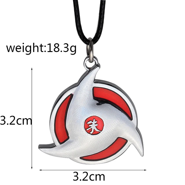 Leather Chain Naruto Symbol Necklace Pendant