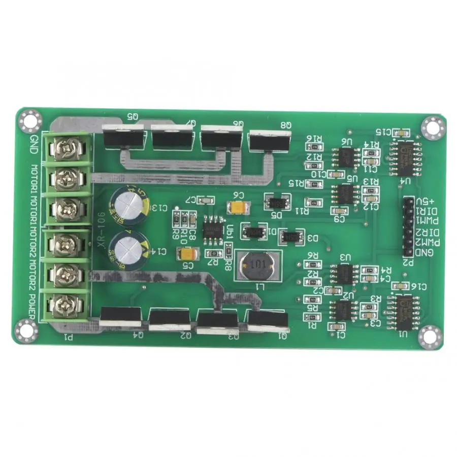 Плата модуля драйвера двойного двигателя H-Bridge чип постоянного тока IRF3205 MOSFET 3-36 в