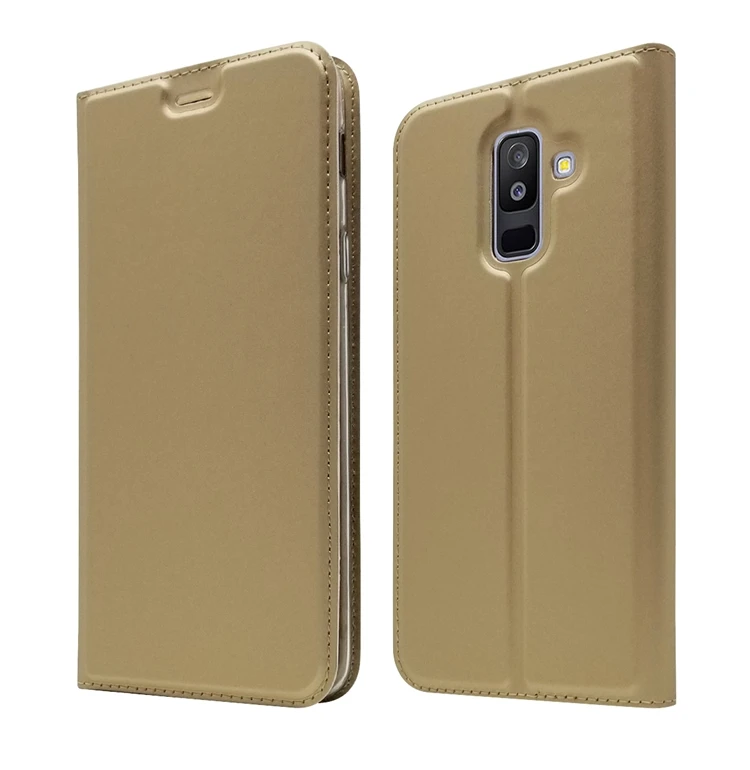 Флип для samsung Galaxy A6 Plus Coque Роскошный кожаный бумажник флип-чехол для samsung A6 Plus чехол для samsung A6 Plus Etui